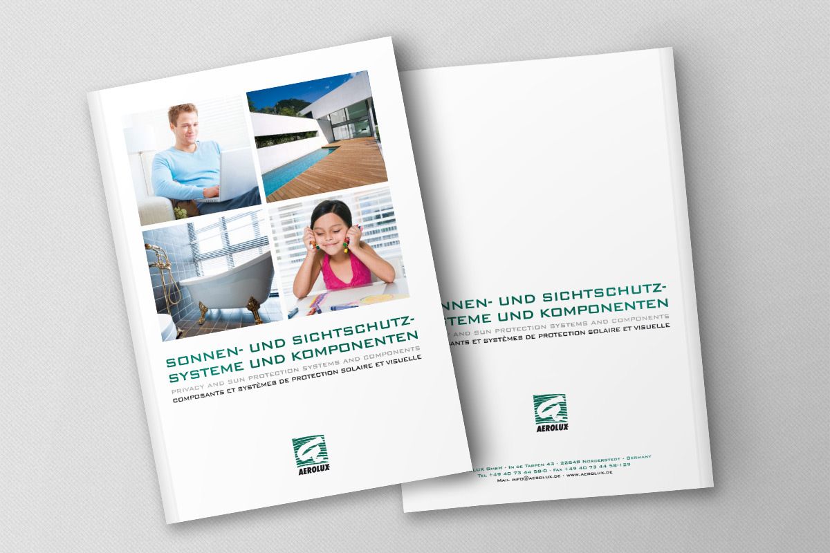 The Aerolux catalogue as download on the homepage of Aerolux GmbH as reference of WOA Webdesign agency