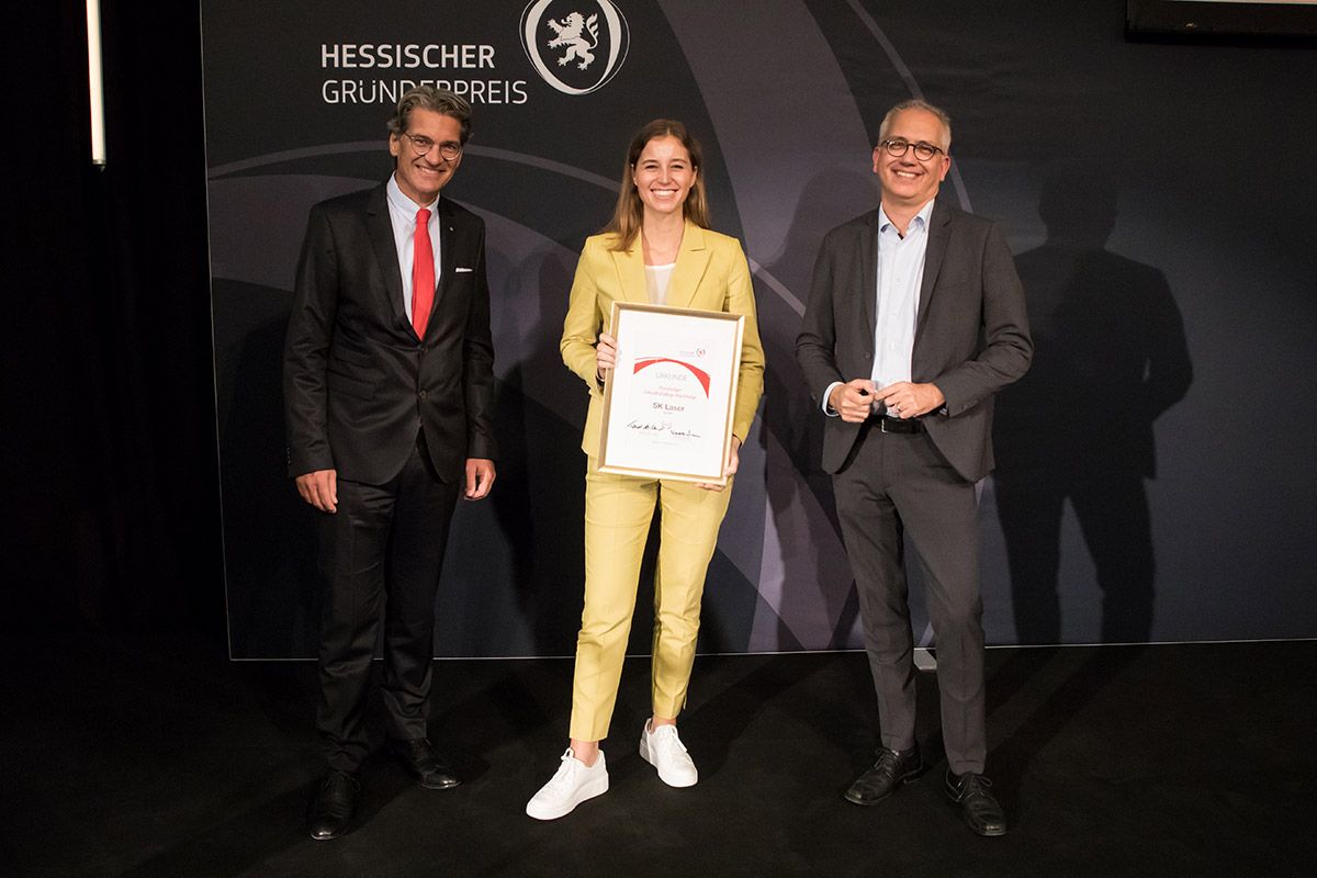 Gala evening of the Hessian Founders' Award in Frankfurt as an event reference of the WOA Event Agency