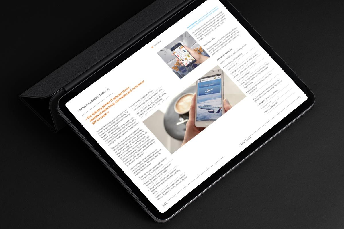 The digital product brochure for LSG Sky Chefs Retail is a WOA creation and reference.