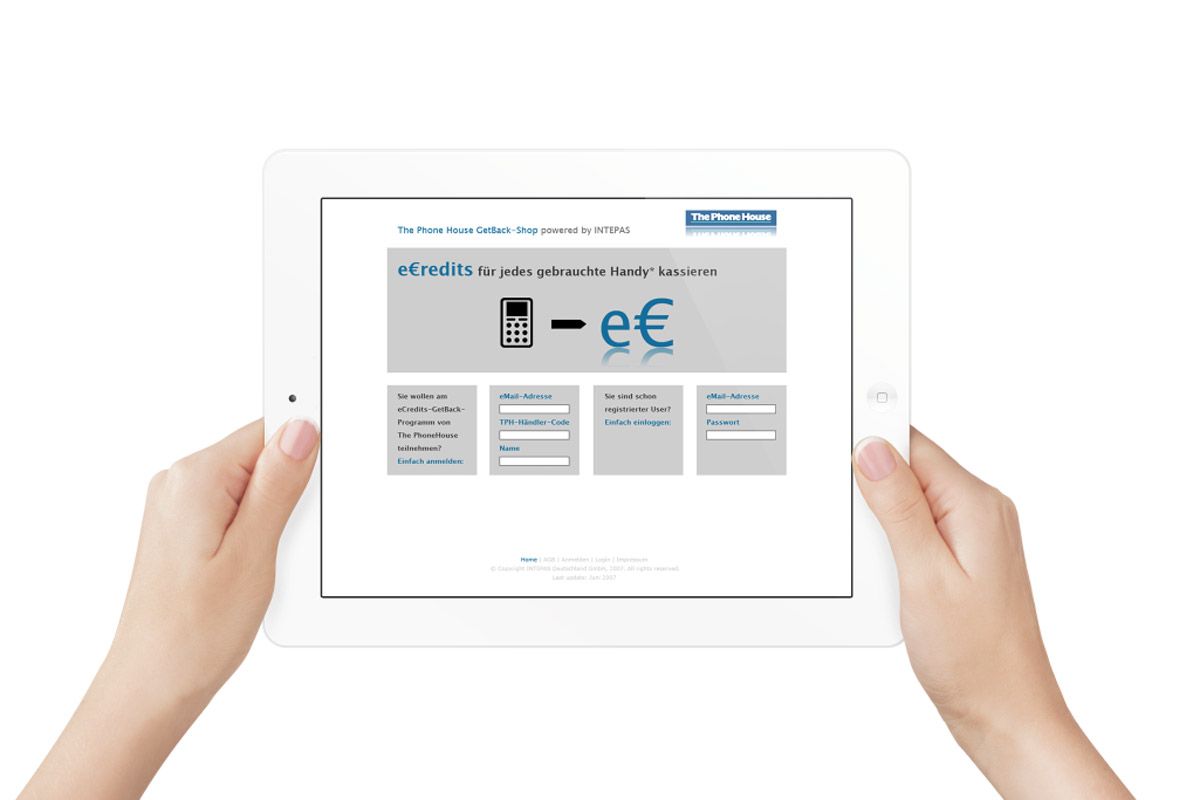 Web design for the microsite of The Phonehouse as reference of WOA