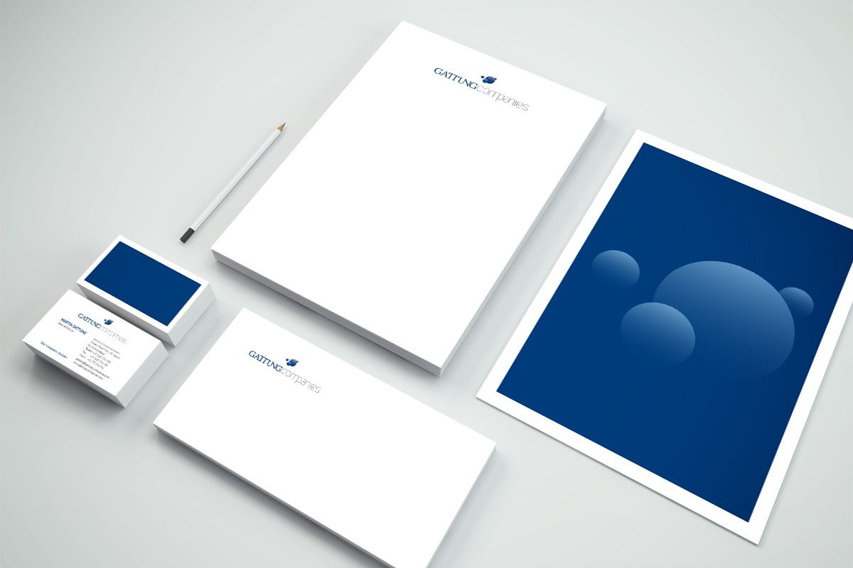 The logo and corporate design for Gattung Companies GmbH is a creation and reference of the WOA design agency.