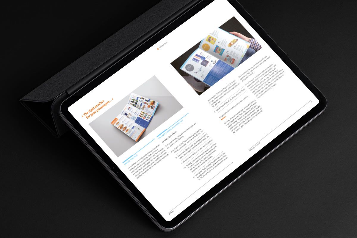 The digital product brochure for LSG Sky Chefs Retail is a WOA creation and reference.