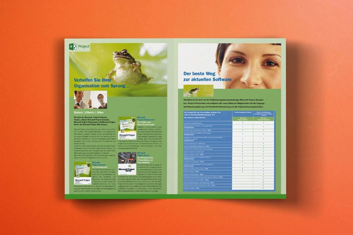 MS Projects Post Mailing as a dialogue instrument for Microsoft Germany is a WOA creation and reference.
