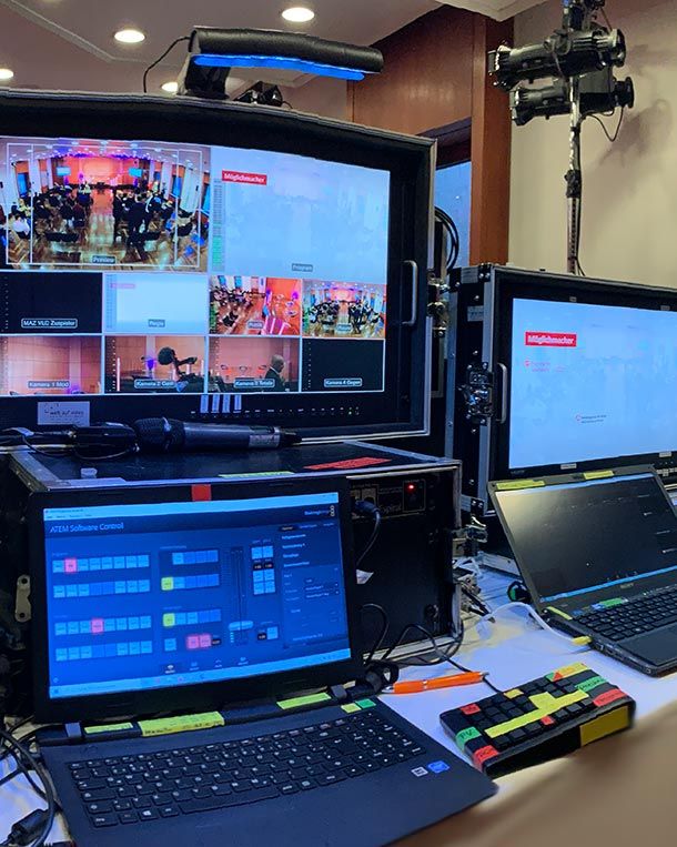 Hybrid Event with Livestream of the Frankfurter Sparkasse is a reference of WOA Event Agency