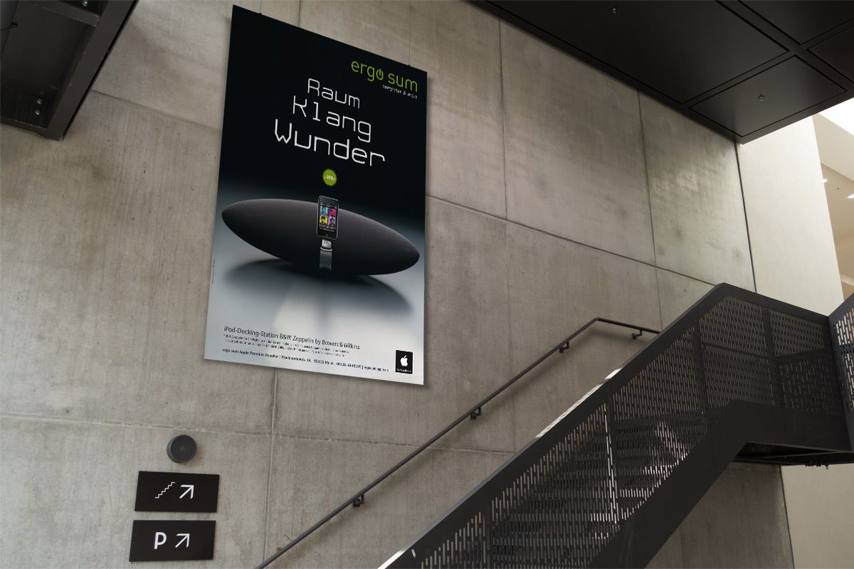Poster advertising and outdoor advertising for ergo sum Mainz by WOA